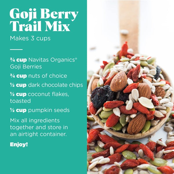 Navitas Organics Goji Berries, 8oz Bag, 8 Servings, USDA Organic, Non GMO, Gluten Free, Vegan