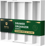 Luxury Bamboo Kitchen Drawer Organizer with Adjustable Storage