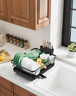Kitsure Dish Drying Rack for Kitchen Counter Stainless Steel Sink Organization and Storage Essentials
