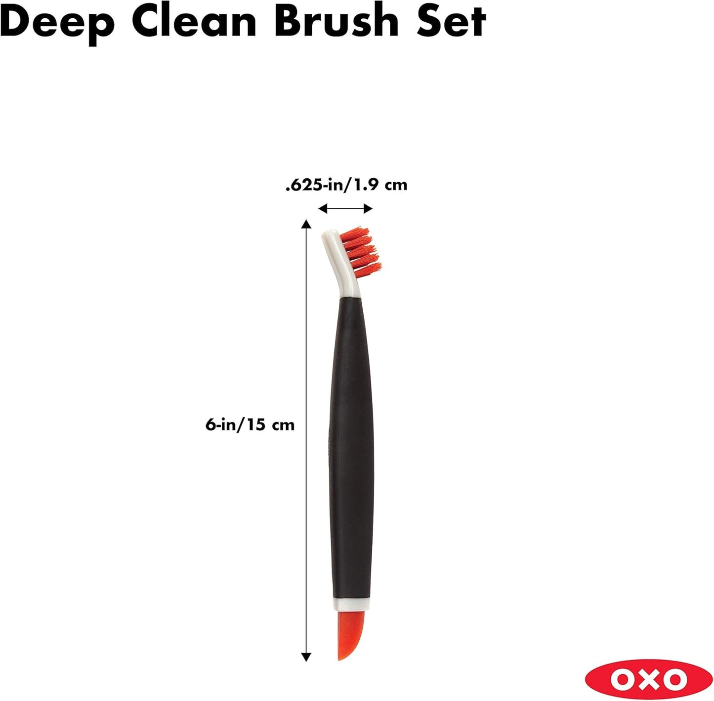OXO Good Grips Deep Clean Brush Set with 2 Brushes and Non-Slip Grips