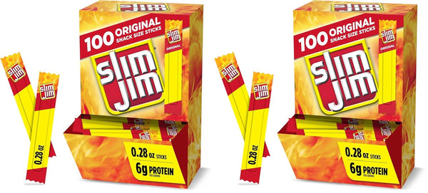 Slim Jim Original Smoked Meat Sticks, 100 Count, 0.28 oz Each