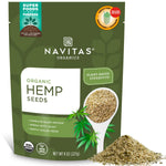 Navitas Organics Hemp Seeds – For Smoothies, Salads, Dips, Baked Goods & More – Essential Fatty Acids, Protein & Minerals – USDA Organic, Non GMO, Gluten Free, Kosher, Vegan (8oz. Bag 8 Servings)