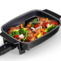 Nuwave Medley XL Digital Electric Skillet, Family Size Griddle w/Glass Lid, 2025 New & Improved Precision Heating, 100°-425°F, PFAS Free G11 Nonstick Ceramic Coating, Portable Hot Plate, 7qt Capacity