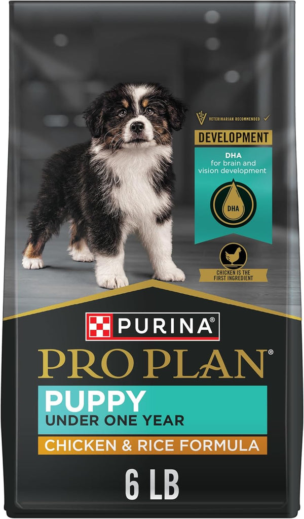 Purina Pro Plan High Protein Dry Puppy Food, Chicken and Rice Formula, 6 lb. Bag