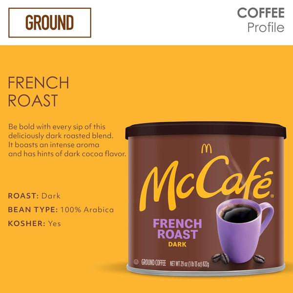 McCafe French Roast Dark Roast Ground Coffee 29 oz Canister