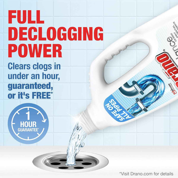 Drano Balance 32-fl-oz non-corrosive drain clog remover and cleaner for all pipes and septic tanks