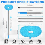 Storystore Ceiling Fan Cleaner Duster with Adjustable Extension Pole and Removable Fan Blade Cleaner - Blue
