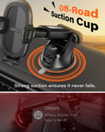 APPS2Car Car Phone Mount with Suction Cup, Universal Windshield Dashboard Holder with Sticky Gel Pad, Compatible with iPhone 17/16/15/14/13, Samsung, Most Smartphones