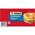 Jimmy Dean Sausage, Egg and Cheese Croissant Breakfast Sandwich, 8 Count Frozen Package