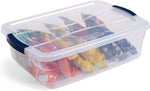 Clear Storage Bins with Lids, 6-Pack, Stackable, BPA-Free, Made in USA