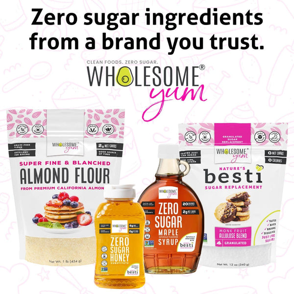 Wholesome Yum Zero Sugar Maple Syrup: Keto, Natural, Sugar-Free, Gluten-Free, Vegan (12 oz Plastic Bottle)