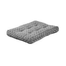 midwest xxl quiettime deluxe gray ombré swirl plush pet bed, 18-inch crate mat for small pets