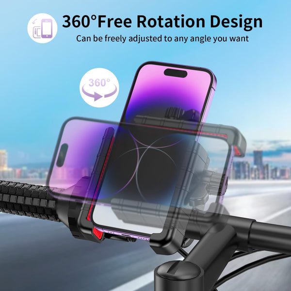 Motorcycle phone mount holder for electric scooter and dirt bike