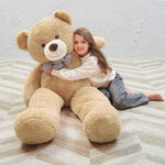 MaoGoLan Giant Teddy Bear 4 Feet,Adorable and Cuddly Big Bear Stuffed Animal 47", Classic Teddy Bear Plush Gift Decoration for Baby Shower,Party,Birthday,Valentines Day,Tan