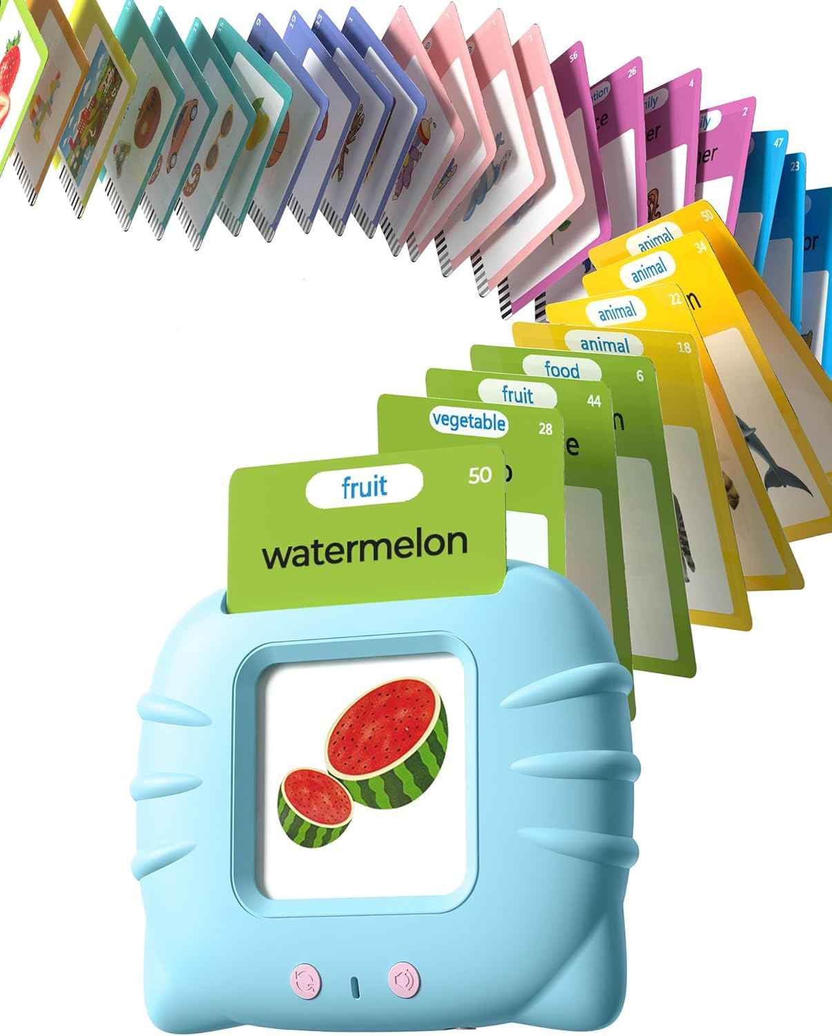 Talking Flash Cards for Toddlers 1 2 3 4 Year Olds, Montessori Language Learning with 224 Words, Pocket Speech Therapy and Autism Playthings, Children's Sensory Educational Device