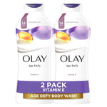 olay body wash for women, 24hr moisturizing, hydrating & refreshing, b3 vitamin complex, paraben-free, 22 fl oz, pack of 2