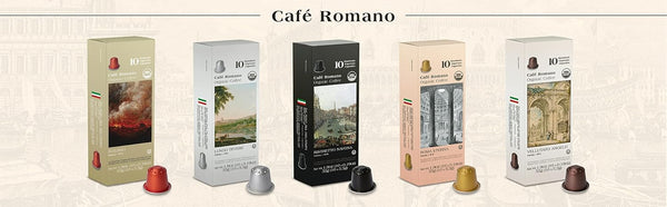 Organic USDA Café Romano Coffee Aluminum Espresso Pods Variety Pack for Nespresso Original Machine