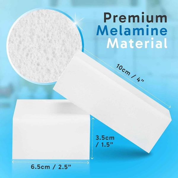 Premium Melamine Sponge Scrubber Pads - Extra Large, Thick & Long Lasting for Bathtub, Floor, Baseboard, Bathroom & Wall Cleaning