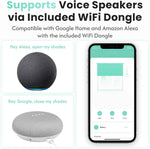 Aura Roller Smart Shade Driver, Remote Control & WiFi Dongle | Automate Existing Blinds | Beaded Window Shade Compatible Up to 4x5ft | Rechargeable Battery | Set Schedules | Hands Free Voice Control