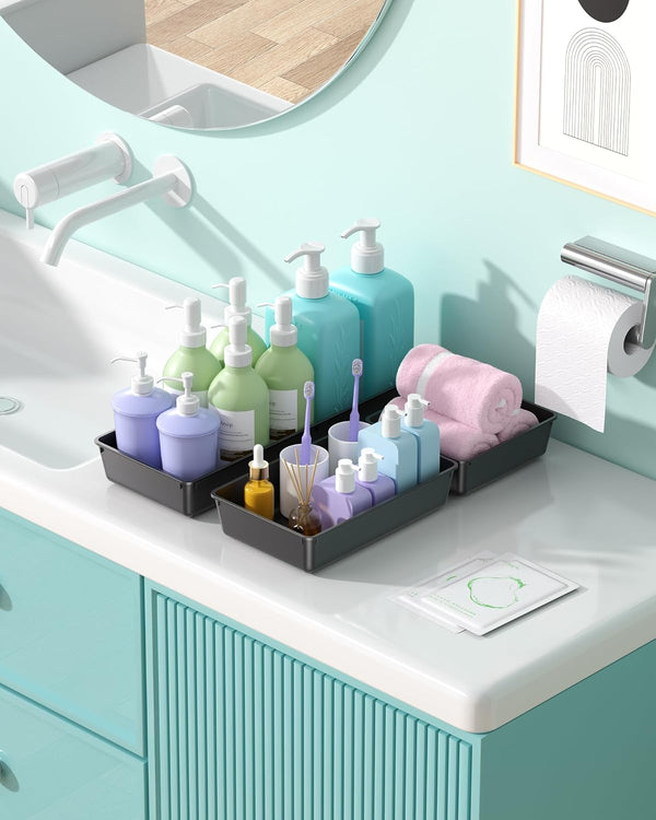 10 Pack Large Size Plastic Drawer Organizers Set for Desk and Vanity
