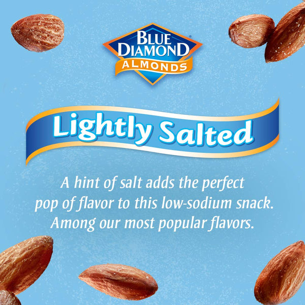 Blue Diamond Low Sodium Lightly Salted Snack Almonds 16 Oz Resealable Bags - Pack of 1