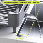 Urackify Stainless Steel Dish Drying Rack with Foldable Organizer