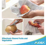 AIDEA Non Scratch Wire Dishcloth 24PK, Wire Dishwashing Rag for Wet and Dry, Dish Cloths for Washing Dishes, Cleaning Pads Steel Scrubber for Cookware, Sinks, Dishes, Stove Tops, 7"×8"