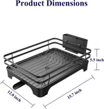 Kitsure Dish Drying Rack for Kitchen Counter with Cutlery Holder