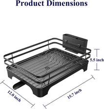 Kitsure Dish Drying Rack for Kitchen Counter with Cutlery Holder