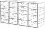 Acrylic Makeup Organizer with 19 Drawers for Bathroom Vanity Desk