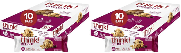 Delight Protein Bars, Chocolate Peanut Butter Pie, Low Sugar & Low Carb Gluten-Free Snack, Keto Friendly Snacks