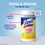 LYSOL Disinfecting Wipes, All Purpose Cleaner, Multi-Surface Antibacterial Cleaning Wipes, Household Cleaning Supplies, Dorm Essentials, Lemon & Lime Blossom Scent, 80 ct. (3 Pack)