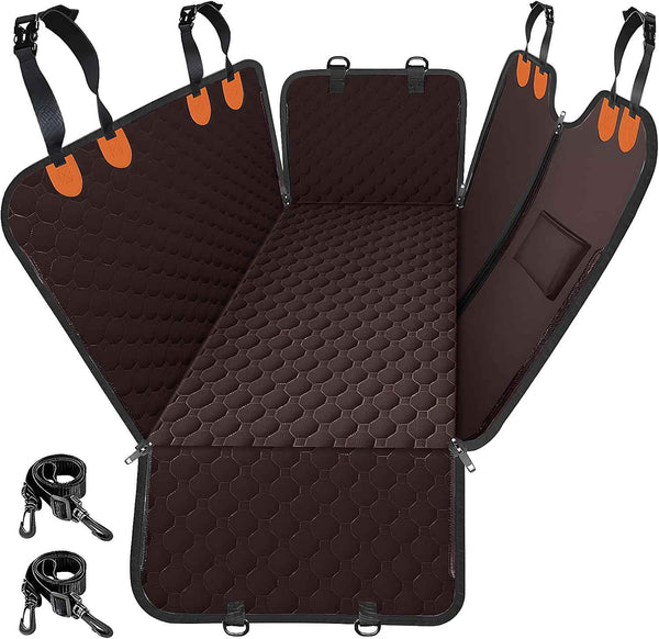 Mancro Dog Car Seat Cover for Back Seat, 2025 Upgraded 600D Heavy Duty Waterproof & Scratch-Resistant Dog Hammock for Car, Back Seat Pet Cover for Dogs with Sedan, Trucks and SUVs, Standard, Black