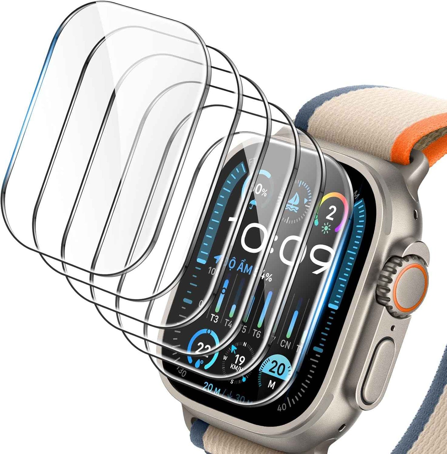 LK 6 Pack for Apple Watch Series 11/ Series 10 Screen Protector 42mm - Anti-Scratch, Self-Healing Soft TPU Screen Protector for Apple Watch 42mm, Bubble Free, HD Transparent, Touch Sensitive