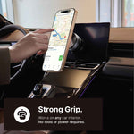 Vacuum Magnetic Phone Holder for Car, 360 Rotating Adjustable Magnetic Phone Holders for Your Car, Foldable Car Mount for iPhone, (Black)