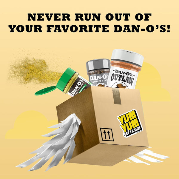 Dan-O's Outlaw Butter Dust Seasoning 6.9 oz - Sugar Free Zero Calorie Dry Spice Blend for Chicken Vegetables Popcorn