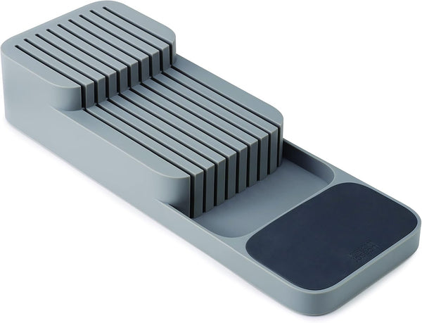 Joseph Joseph DrawerStore Knife Organizer for up to 9 knives, compact gray storage