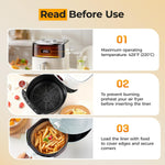 Air Fryer Liners for Ninja, 205 PCS Heavy-Duty Disposable Air Fryer Liners, 8" Round Airfryer Paper Liners for 5-8 QT Basket, Oil-Proof & Non-Stick Parchment Paper for Baking, Microwave, Oven, Pans