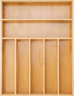 Bamboo Silverware Organizer for Kitchen Drawer with 5 Slots