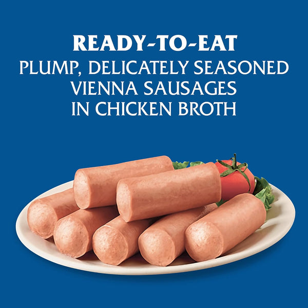 Libby's Vienna Sausage, Ready to Eat Canned Meat, 10g Protein, 4.6 oz. Cans, Bulk Pack of 6, Shelf Stable, No Refrigeration Needed
