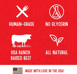 All Natural Beef Jerky Tenders for Dogs, 24 oz, Human Grade, Free Range