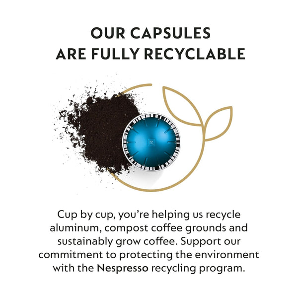 Nespresso Capsules Vertuo Odacio Medium Roast Coffee 30-Count Pods