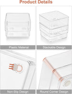 13-Piece Drawer Organizer with Non-Slip Pads for Desk Drawers and Storage