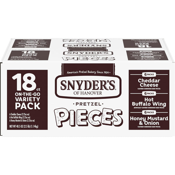 Snyder's of Hanover Variety Pack Pretzels, 20 Count, 0.92 Oz, Non-GMO