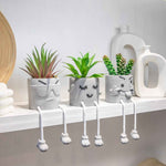 3PCS cute artificial plants for office decor, small fake succulent desk decor for women and men