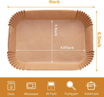 Air Fryer Disposable Paper Liner, 100PCS Food Grade Parchment Liners for Ninja DZ201, Air Fryer Accessories Baking Paper (9 * 6,Thicken Natural)