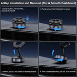 Vacuum Magnetic Car Phone Holder for Magsafe, Hands-Free 360° Adjustable Suction Cup Phone Mount for Car/Gym/Mirror/Smooth Surface, Compatible with iPhone & Android (Black)