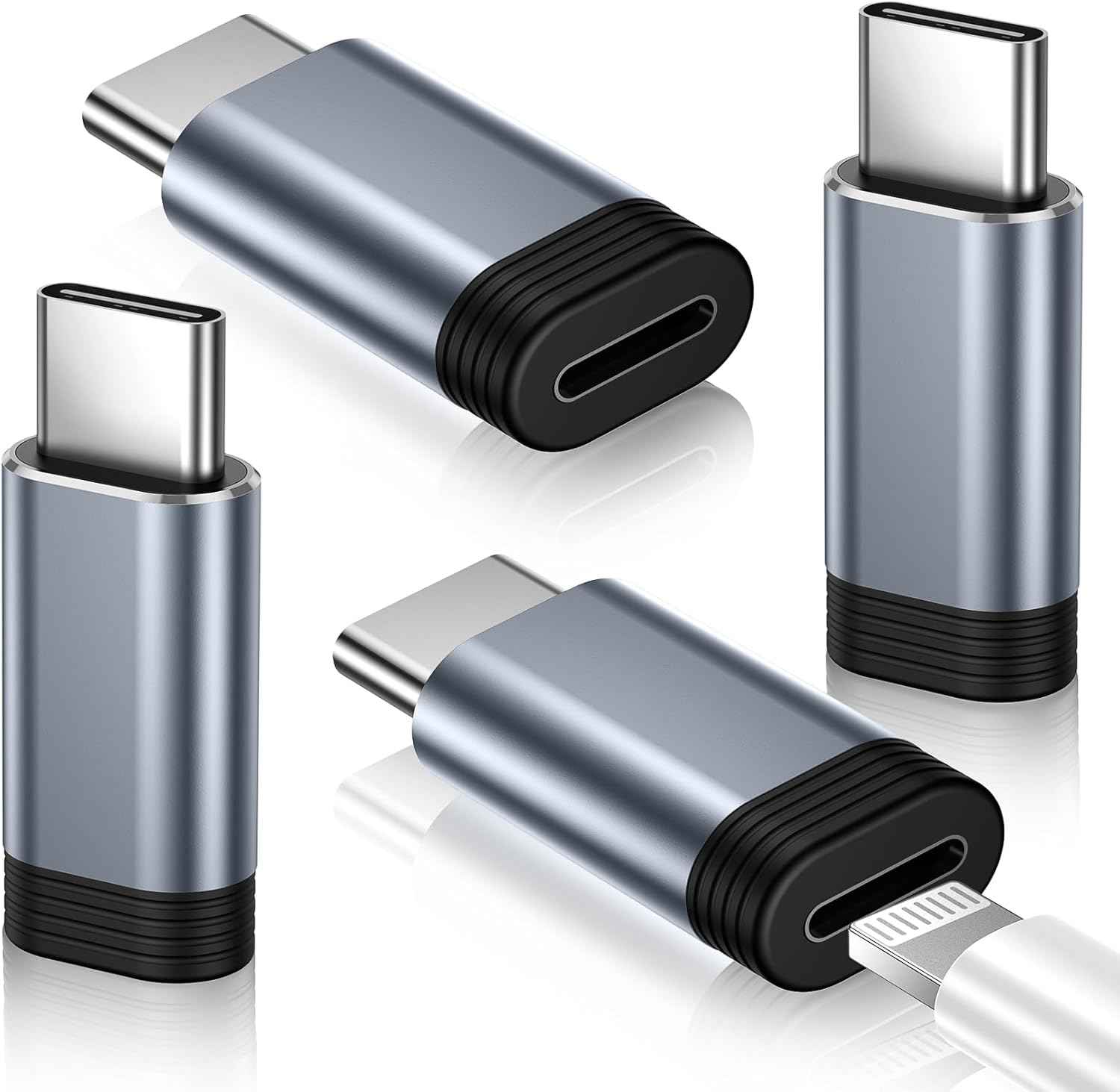 Temdan 4 Pack Lightning to USB C Adapter for iPhone 15/16/17 Pro/17 Pro Max,for iPhone 17/16 Charger,17/16 Accessories,Fast Charging & Data Transfer,USB C Charger Connector Cable,Not for Audio/OTG