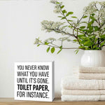 Funny Restroom Bathroom Wooden Signs, Funny Bathroom Sayings, Humor Washroom Quotes Block Plaque, Wall Art/Home Decor, Rustic Wooden Box Signs, Farmhouse Decor, Housewarming Gift