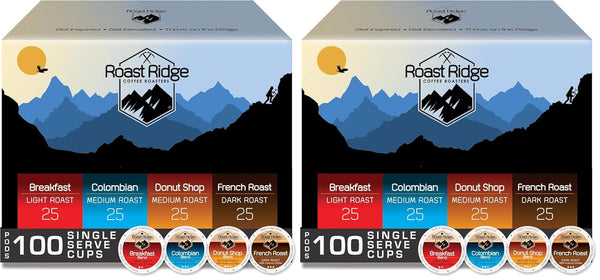 Roast Ridge Single Serve Coffee Pods Variety Pack for Keurig K-Cup Brewers